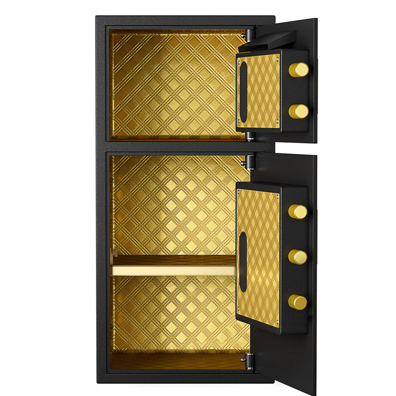 Grand coffre-fort à double porte à pièces, H 25,59 po x l 13,77 po x P 13,77 po