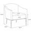 Fauteuil d'appoint incurvé en chenille avec piètement en métal martelé-2041828007