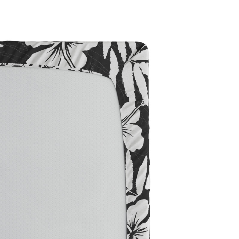 Microfiber Floral Fitted Sheet, Twin Fitted Sheet