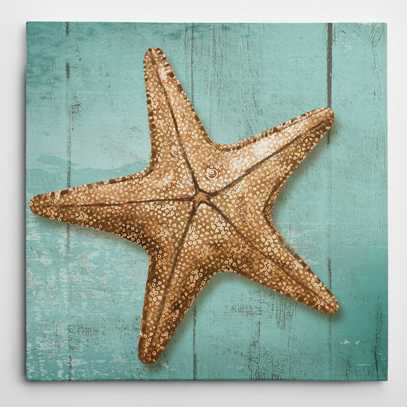 Reproduction d’art sur toile tendue, "étoile de mer" premium "par conrad knutsen, H 16 po x l 16 po x P 1,5 po
