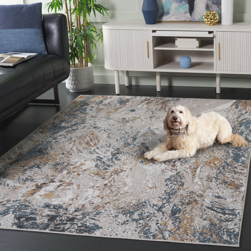 Tapis abstrait Kellee Performance, Rectangle 5 pi 3 po x 7 pi 6 po