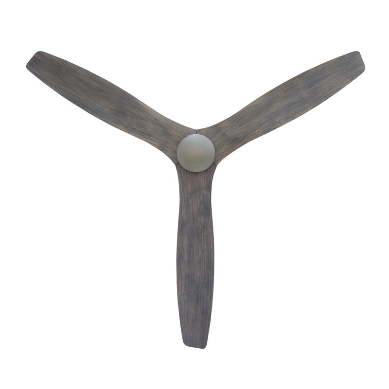 LeatherLuxe LED Downrod Ceiling Fan, Graphite/Gray, Wall/Remote Combo Controls, Graywash