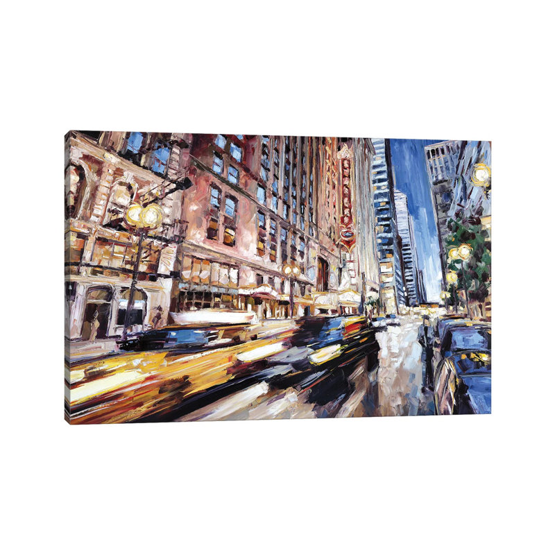 Randolph Street 1 Piece Painting on Canvas, 20.32cm H x 30.48cm W x 1.91cm D, Wrapped Canvas