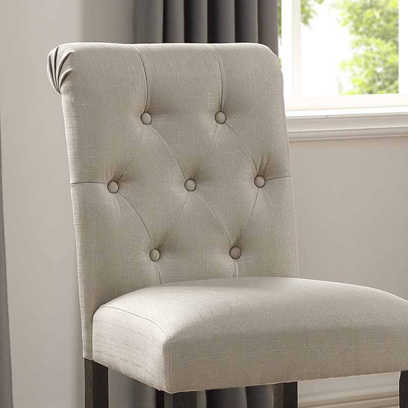 Whiling 25'' H Tufted Upholstered Side Chair, Tan