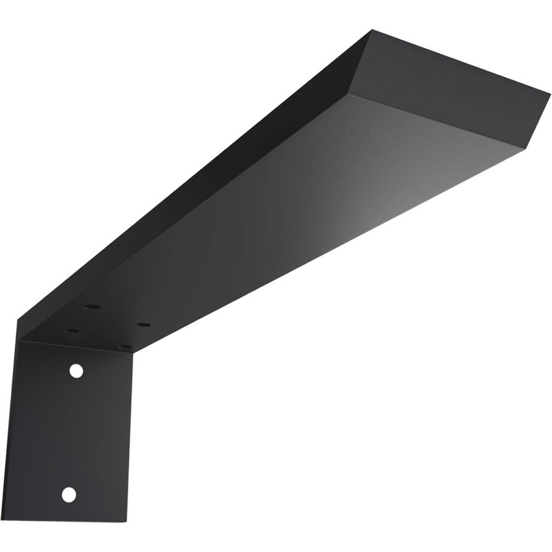 Support dissimulé en acier robuste avec plaque arrière, H 12 po x l 4 po x P 2,5 po