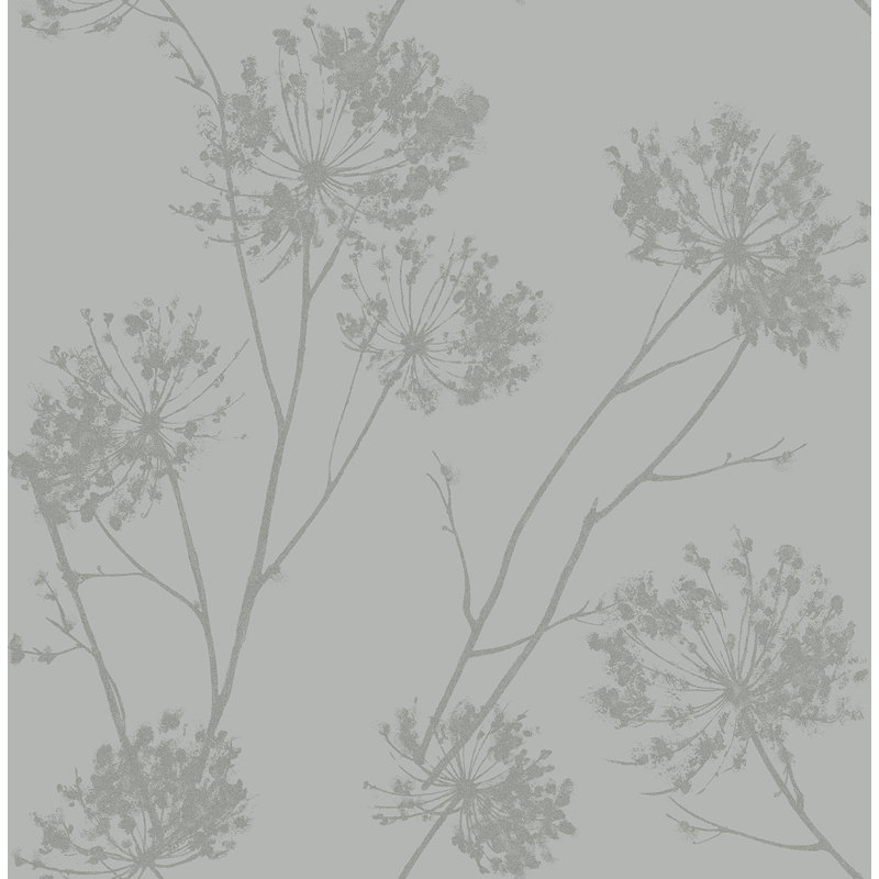 Rouleau de papier peint L 33 pi x l 20,9 po Hansruhelm, Argent