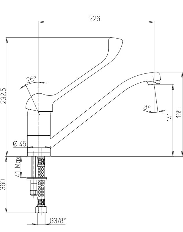 Piralla Creta Kitchen Faucet