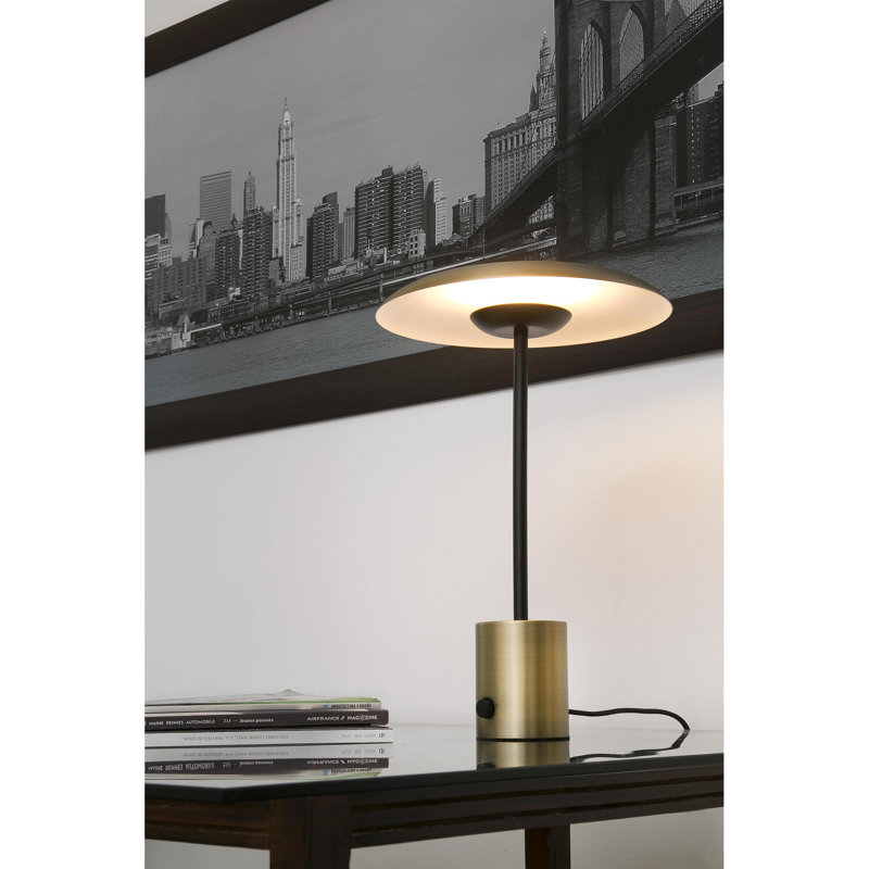 Hamilton Metal USB Table Lamp, Satin Gold