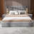 King bed,with reading lamp and USB port, wide headboard,without bedside tables and mattress-610193685