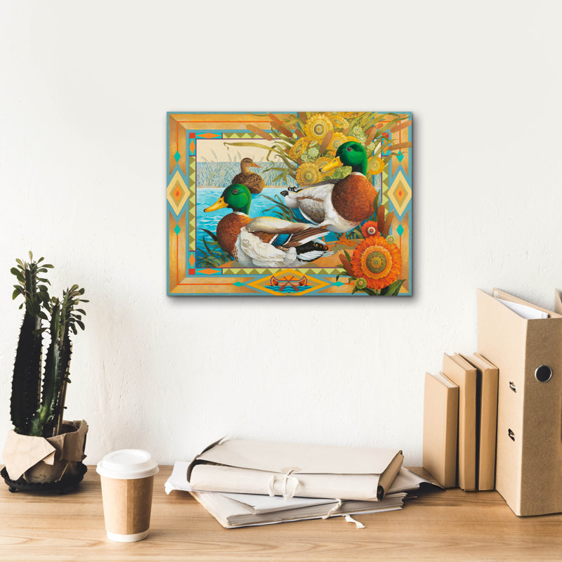 «Marshland Friends» par David Galchutt, art mural sur toile, H 12 po x l 16 po x P 0,75 po