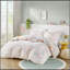 Ensemble de housse de couette réversible en coton simple avec coussin décoratif-134097189