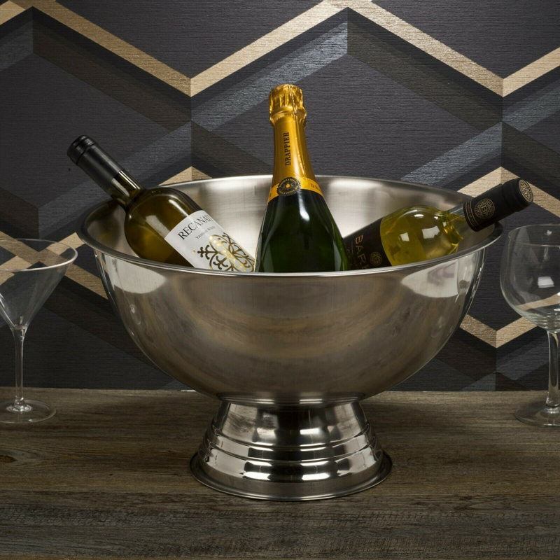 Large Metal Champagne Ice Bowl