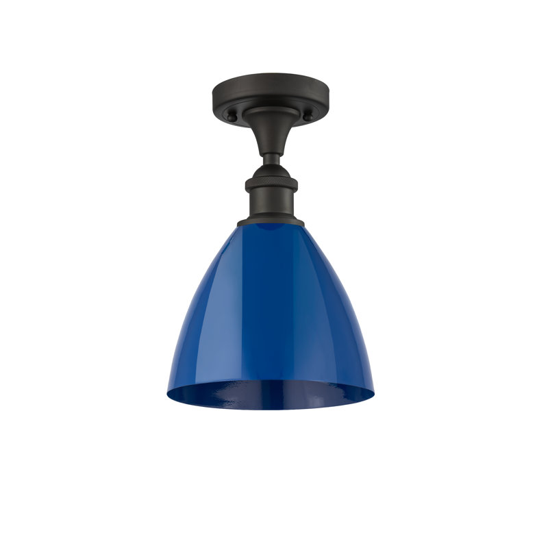 Semi encastrement, Bleu, Bronze huilé