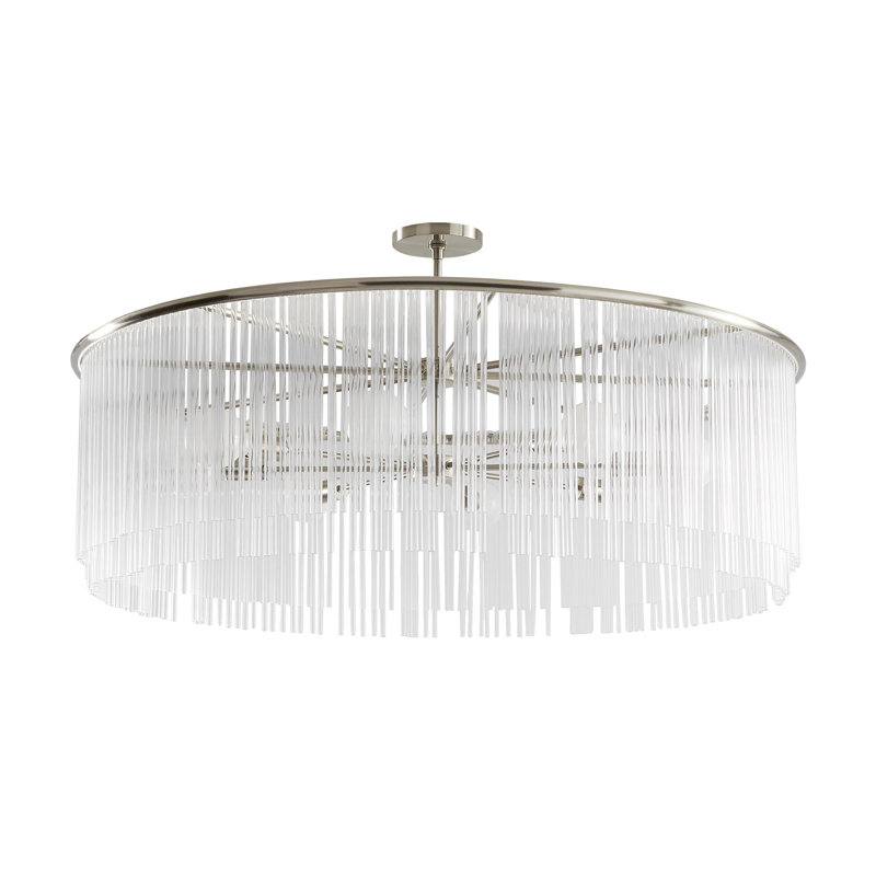 Royalton Chandelier, Soft Silver, 20" H x 60" W x 60" D, 12