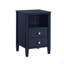 Table de chevet 2 tiroirs avec rangement - bleu minuit-881670808
