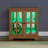 LED Curio Display Cabinet, Adjustable Shelves, Retro Design Quality Showcase With Lattice Doors, Elegant Bookcase And Storage For Home Decor-605095399