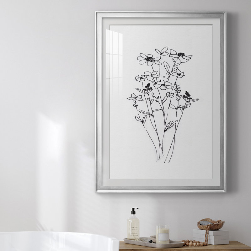 Farmhouse Plants I, reproduction encadrée de qualité supérieure - prête à être accrochée, H 42,5 po x l 30,5 po, Argent