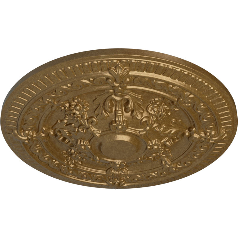 Médaillon de plafond 26 po x P 3 po Vincent (convient aux auvents de 6 po ou moins), Or pâle