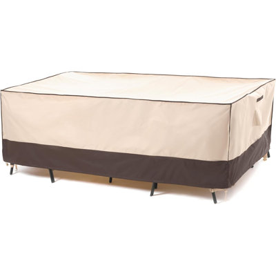 Premium Waterproof Outdoor Patio Rectangular Table Cover: Latest Rip-Stop Fabric, 3-Year Warranty by F&J Outdoors