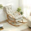 Chaise berçante moderne en bois massif rembourré-106437421