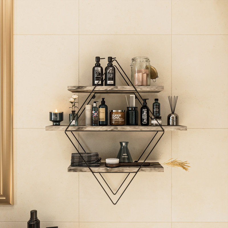 Locelso 100% SPRUCE WOOD (Thickness: 15 Mm) Floating Shelf
