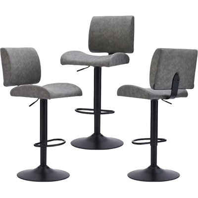 Adjustable Swivel Upholstered Bar Stools Counter Stools