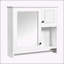 Armoire murale polyvalente avec miroir et plusieurs tablettes pour un rangement efficace