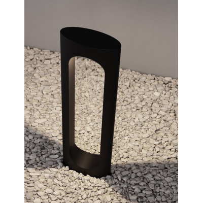 Black Integrated LED Metal Bollard Light