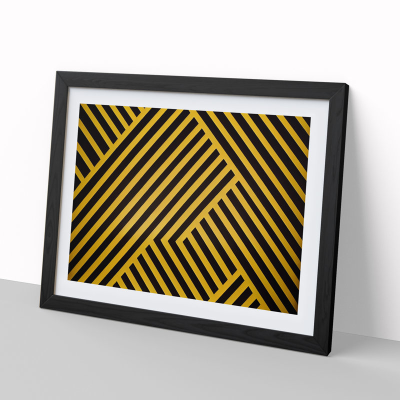 Inspiring Modern - Single Picture Frame Print, Black, 46cm H x 64cm W x 2cm D