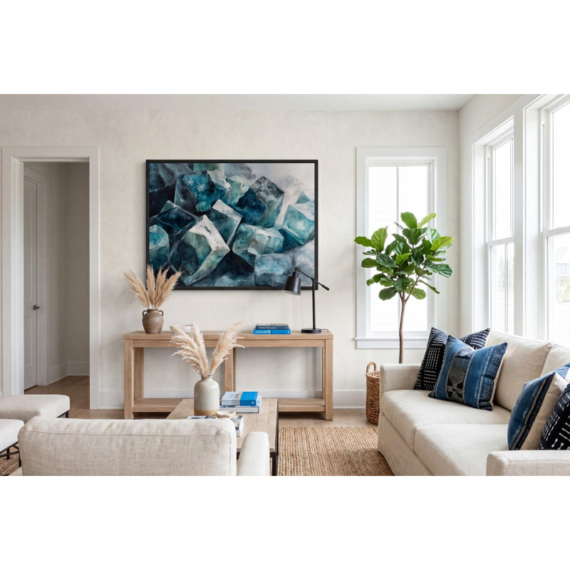 Teal Reverie, 53" H x 40" W
