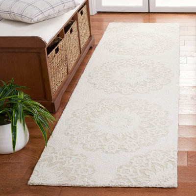 Blossom Hand Tufted Wool And Cotton With Latex Floral Rug
