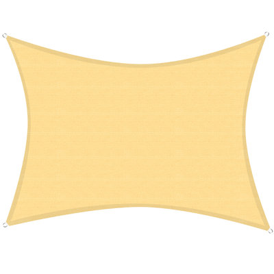 Artpuch Customize Rectangle 12"x16" Sun Shade Sail Pool Garden Yard Lawn Carport Cover Canopy,Sand color