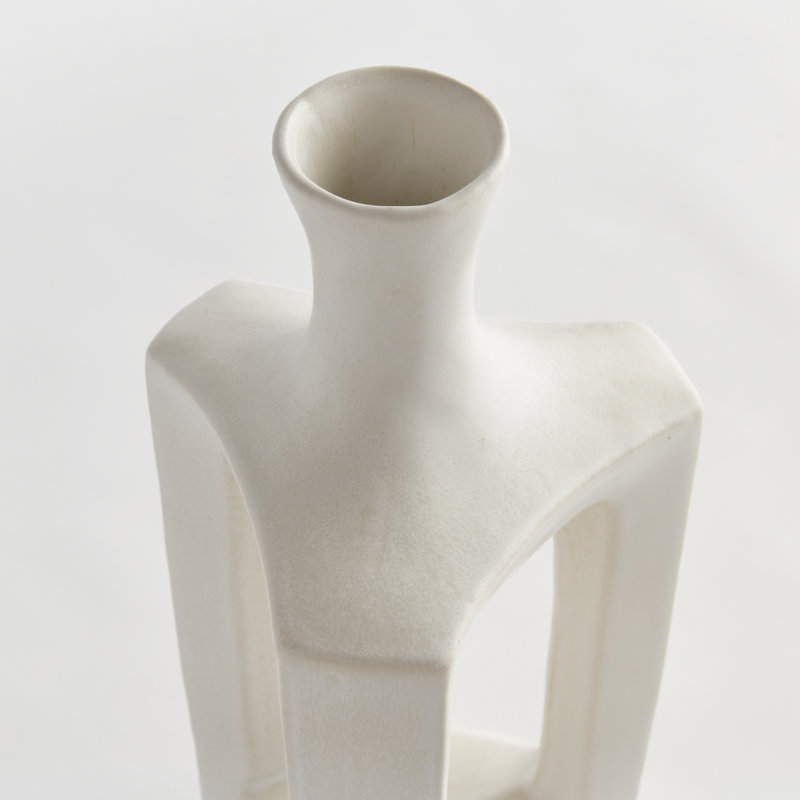 Sonya Handmade Clay Table Vase, 16.5" H x 7.5" W x 6.5" D