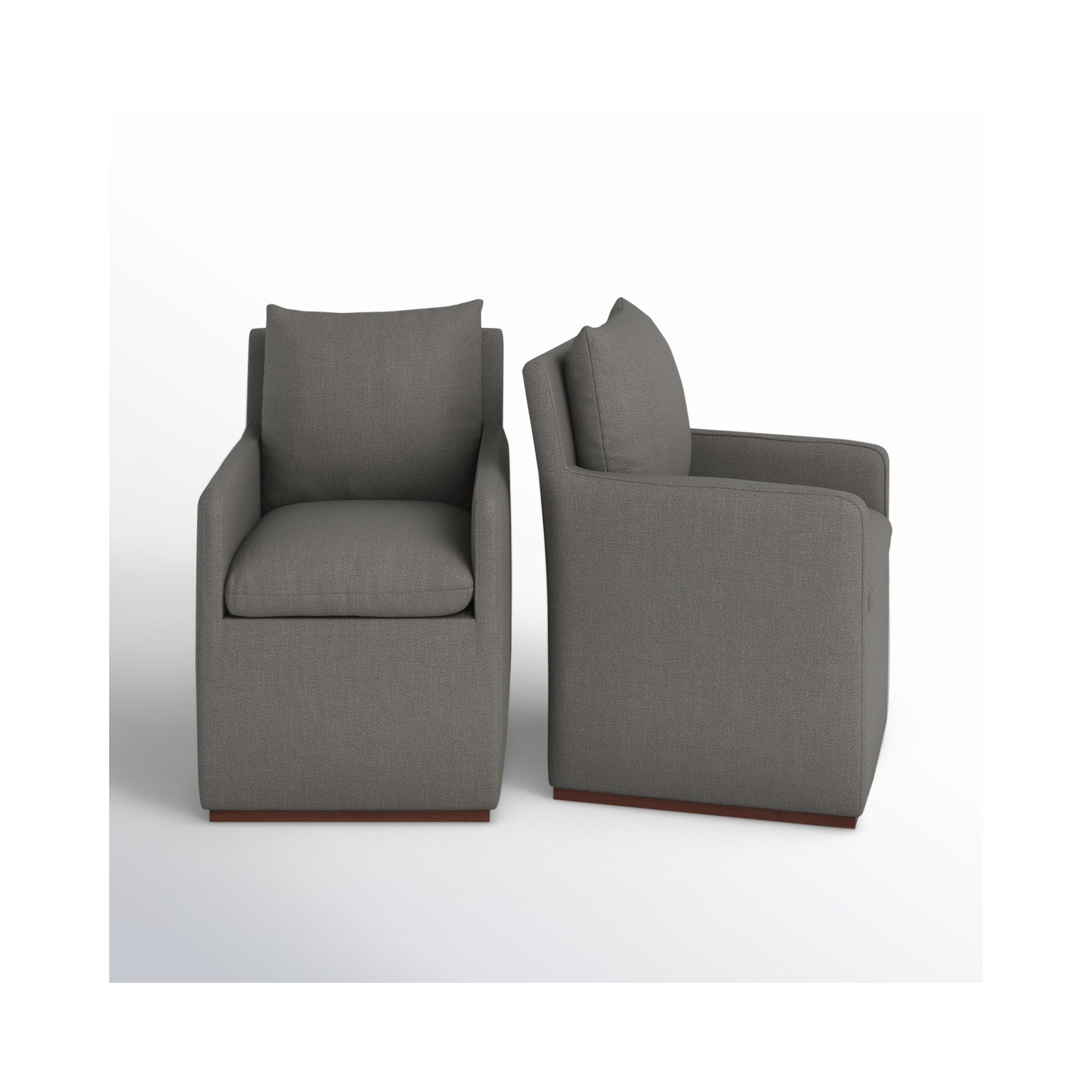 Bobbi Upholstered Armchair, Effie Flint Performance Linen