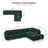 Corduroy Modular Freely Combined Sofa Bed Sleeper Variable Sectional Sofa Storage Couch-1738145324