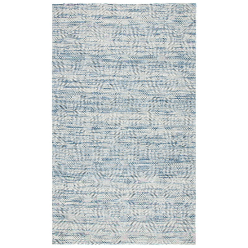 Tapis géométrique en laine et en coton tissé à la main avec latex Marbella, Rectangle 6 pi x 9 pi