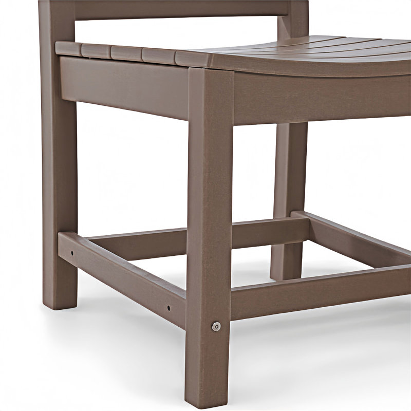 Ensemble de 2 chaises d'extérieur sans accoudoirs, Chêne foncé antique