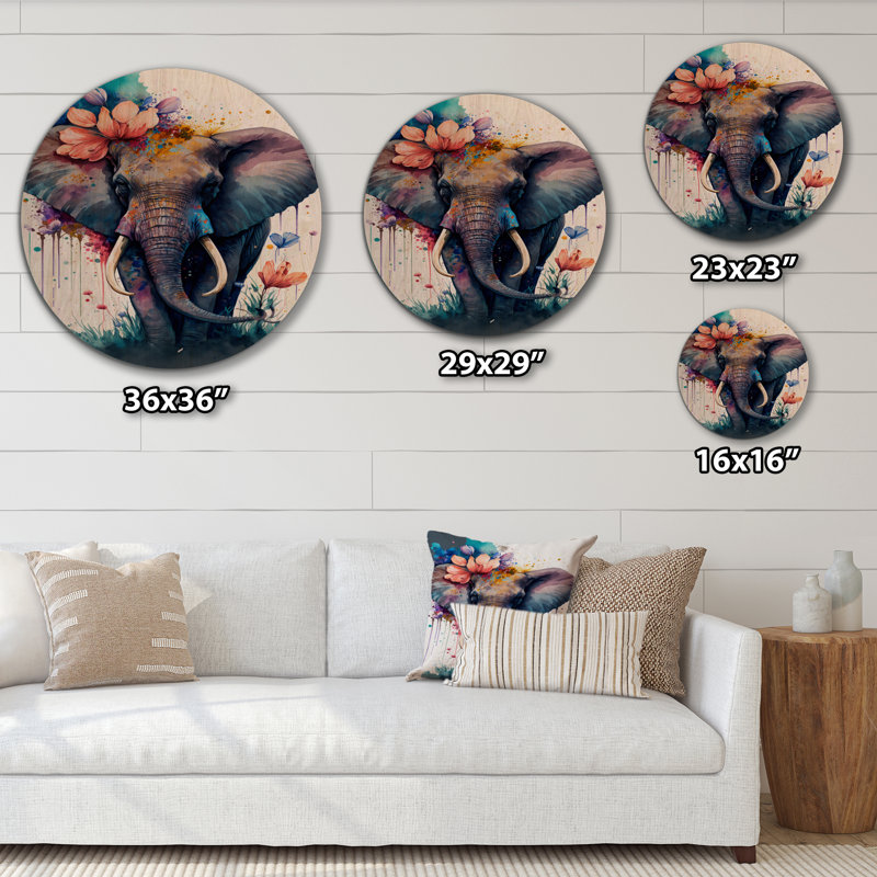- Art mural en bois animaux - Bois de pin naturel, H 36 po x l 36 po x P 1 po
