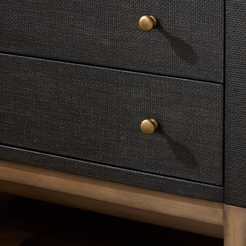 Fiona Bookcase-Black Raffia