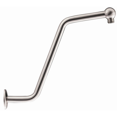 13" S Accessories Shaped Shower Arm with Flange
