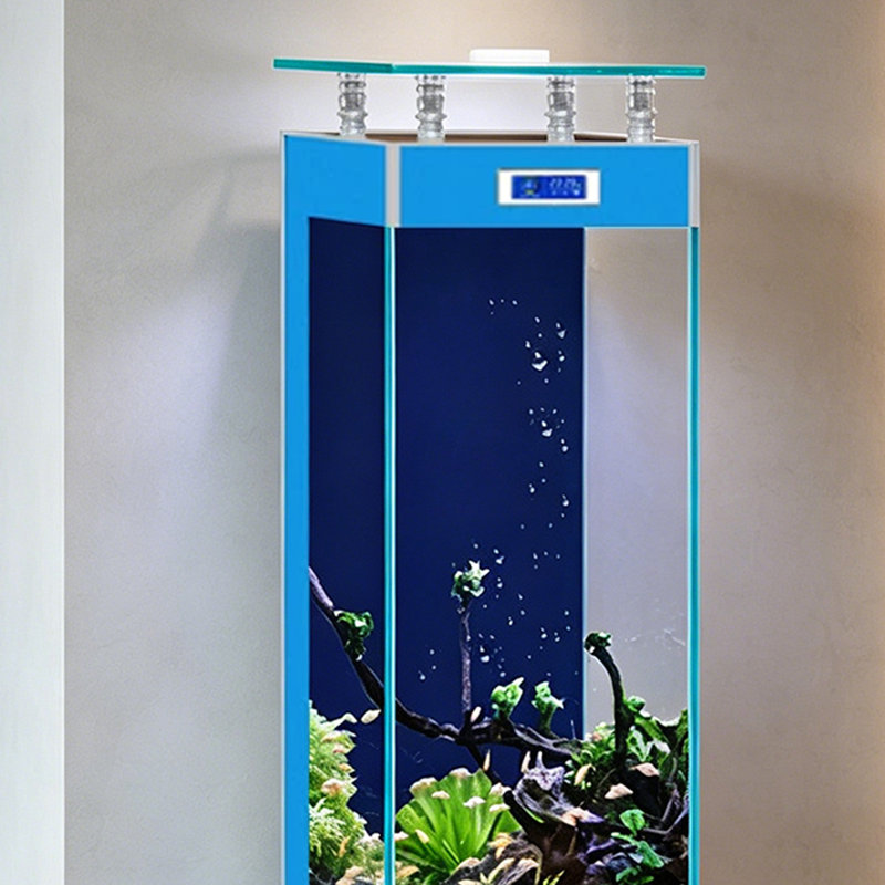 Aquarium moderne en métal 20 à 28 gallons Eco, 15.75, Blue