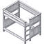 Fireside Lodge Barnwood Rustic Bunk Bed - Double/Double - Ladder Left