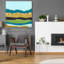  «Mountain Series 94» par Lorelle Rau, art mural en verre acrylique, 36 po x 36 po