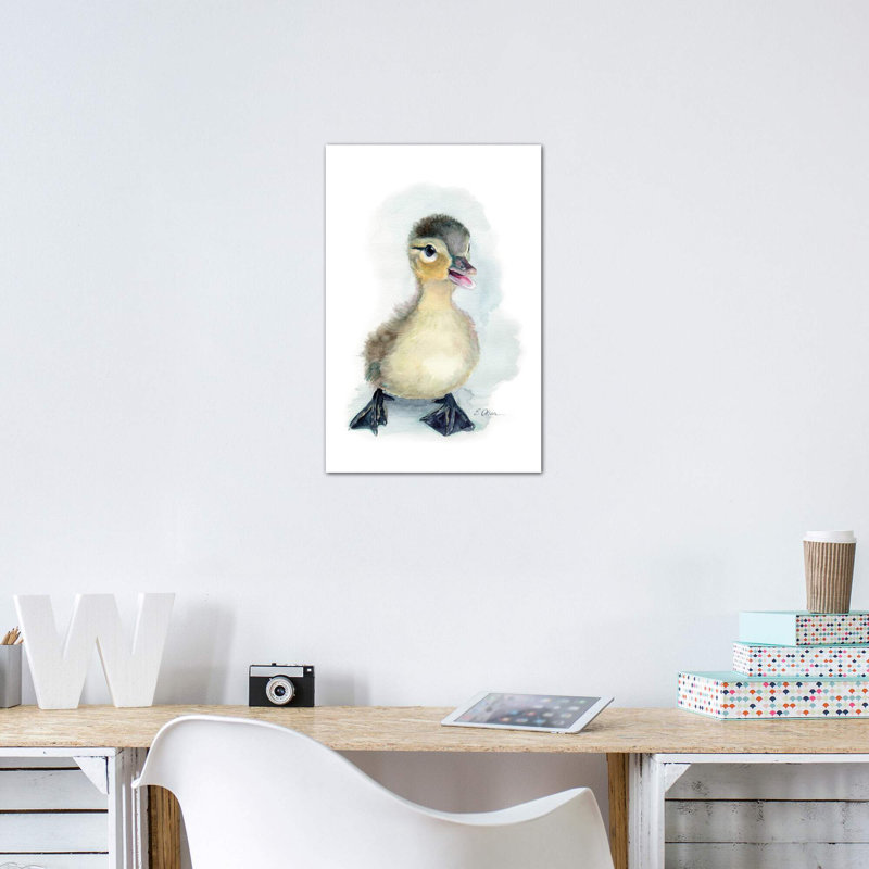 «Baby Duckling», reproduction d'art, Pas de tapis, Toile tendue, H 12 po x l 8 po x P 0,75 po