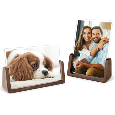 Ensemble de 2 cadres photo en bois 4X6