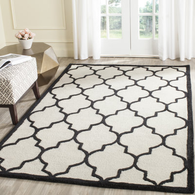 Rotteck Geometric Wool Hand Woven Area Rug