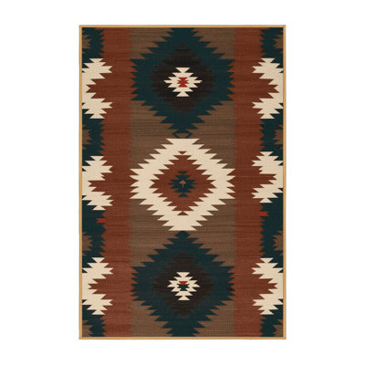  Washable Navajo Chevron Southwestern Area Rug