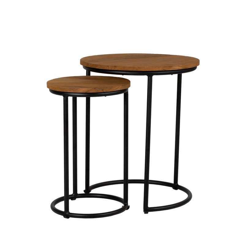 Sunset Outdoor Round Teak Side Table