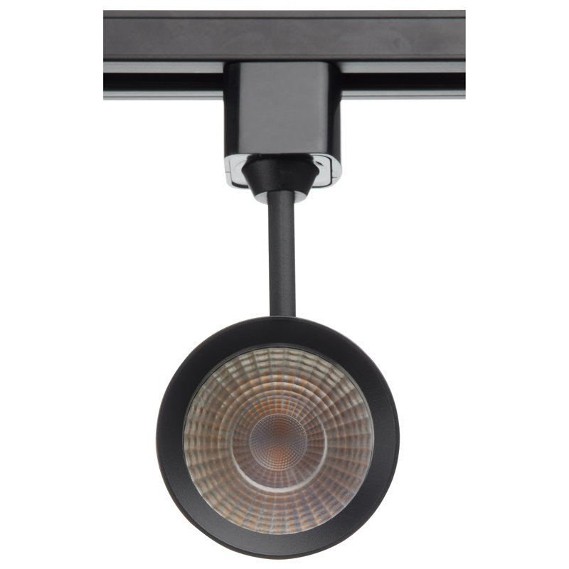 20 Watt LED Commercial Track Head Cylinder 24 Degree Beam Angle H-Style, Black, 24°