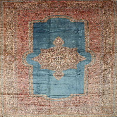 Tapis traditionnel brun / bleu